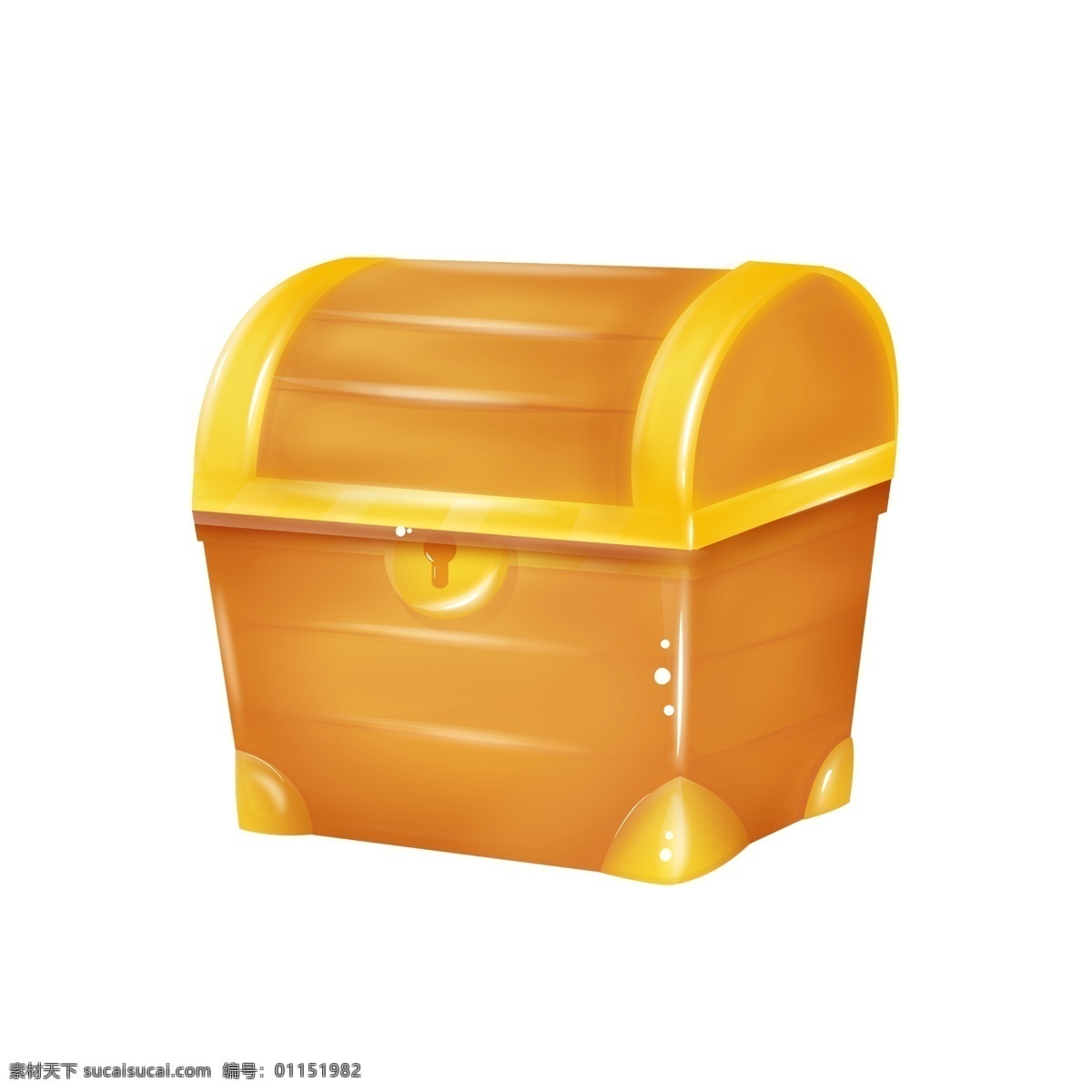 黄色 立体 宝 箱 插图 漂亮的宝箱 美丽的宝箱 黄色宝箱 宝箱装饰 立体宝箱 精致的宝箱 保持插画