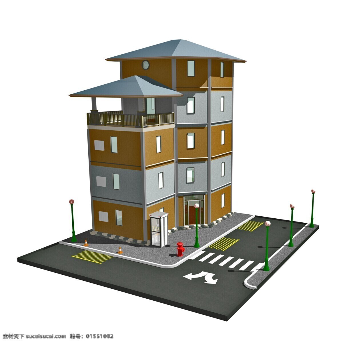 3d 楼房 模型 3d渲染房子 房子模型 建筑设计 3d房子 房子 环境家居 白色