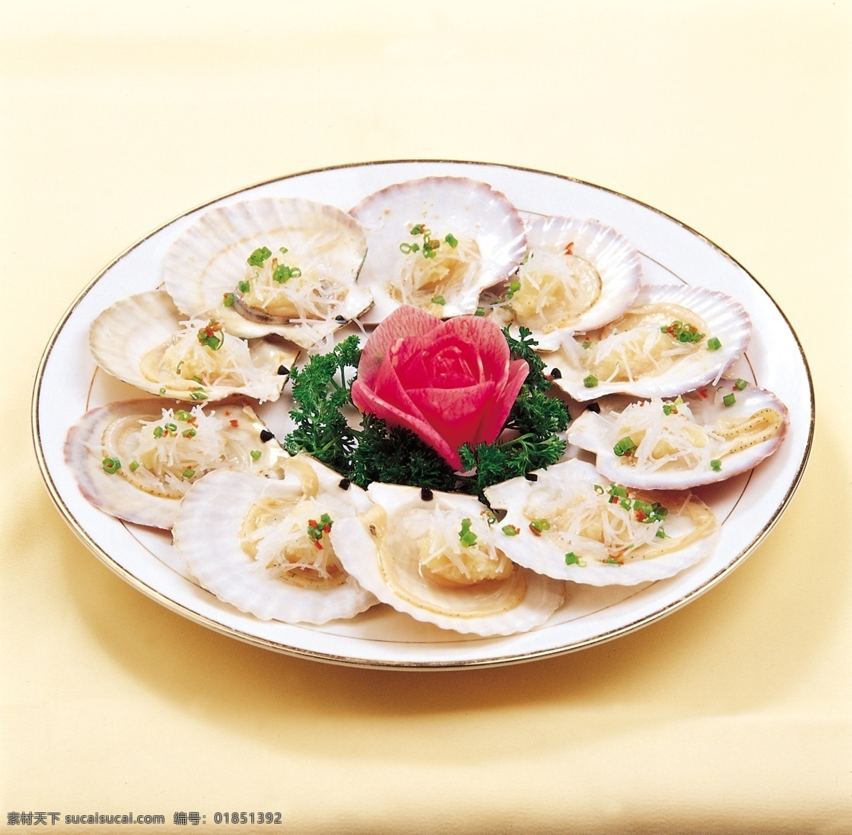 中华美食 海鲜类 传统美食 扇贝 餐饮美食