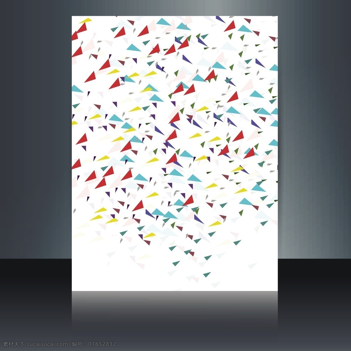 彩色 三角形 小册子 生日 聚会 商务 传单 抽象 卡 模板 盖 纸屑 多姿多彩 公司 现代 文具