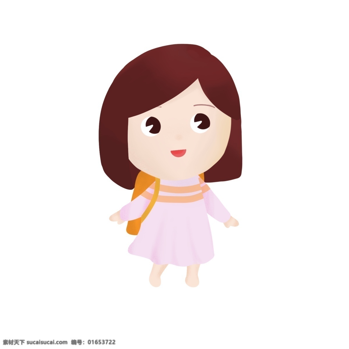 可爱 小学生 卡通 形象 校园风 小清新 女生 女孩 甜美