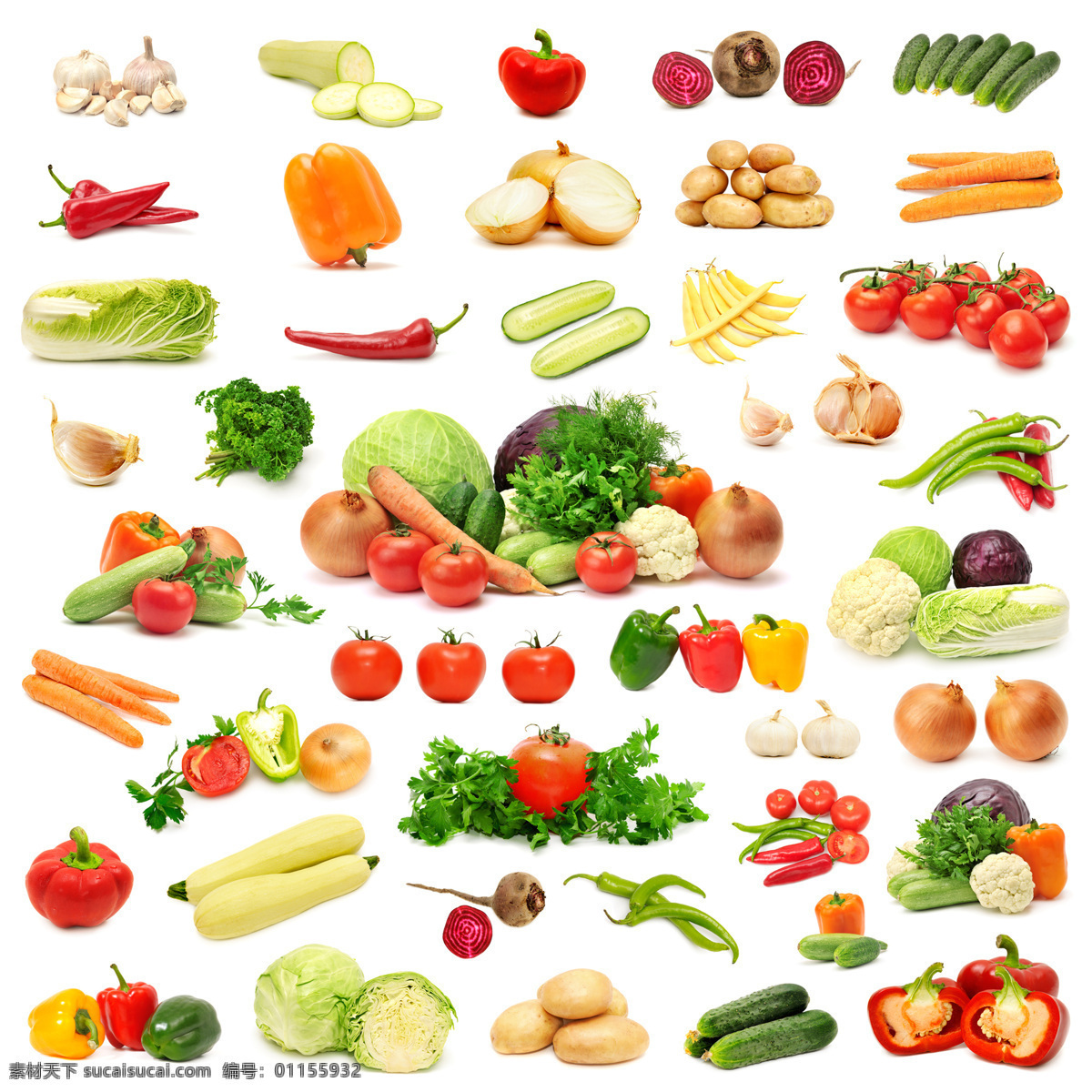蔬菜 素材图片 大蒜 辣椒 白菜 西红柿 包菜 食物 蔬菜广告 美食图片 餐饮美食