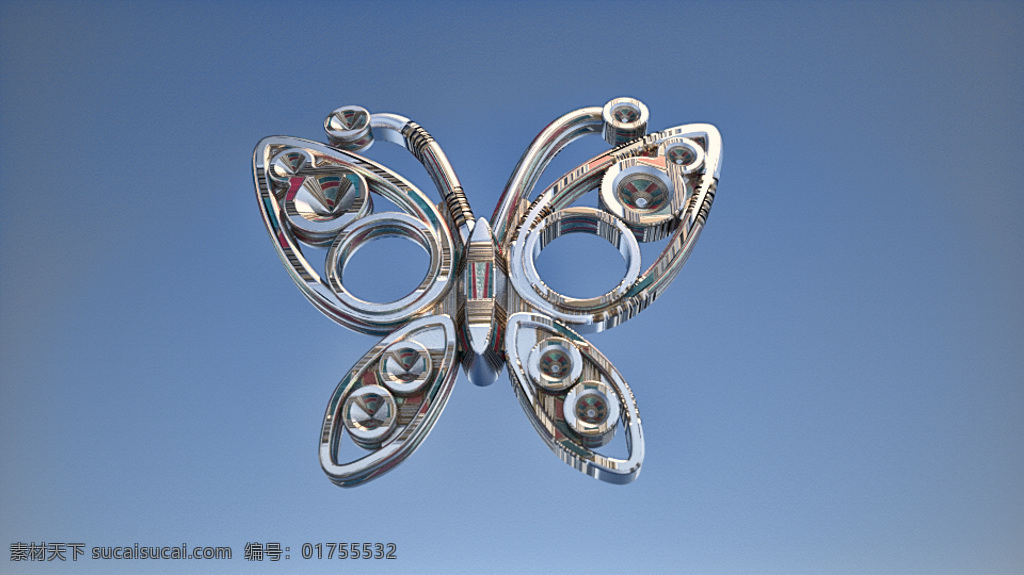 borboleta 蝴蝶 3d模型素材 室内场景模型