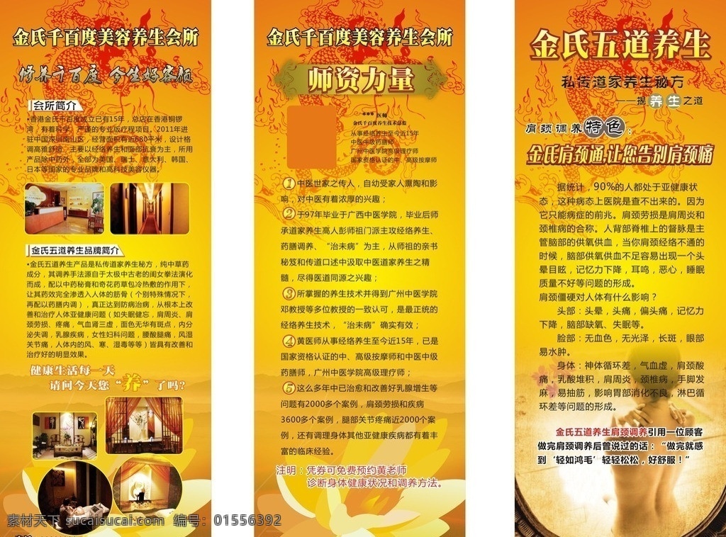 养生展架画面 美容 养生 展架画面 展示 养生图 养生之道 肩颈调养 会所简介 师资力量 矢量