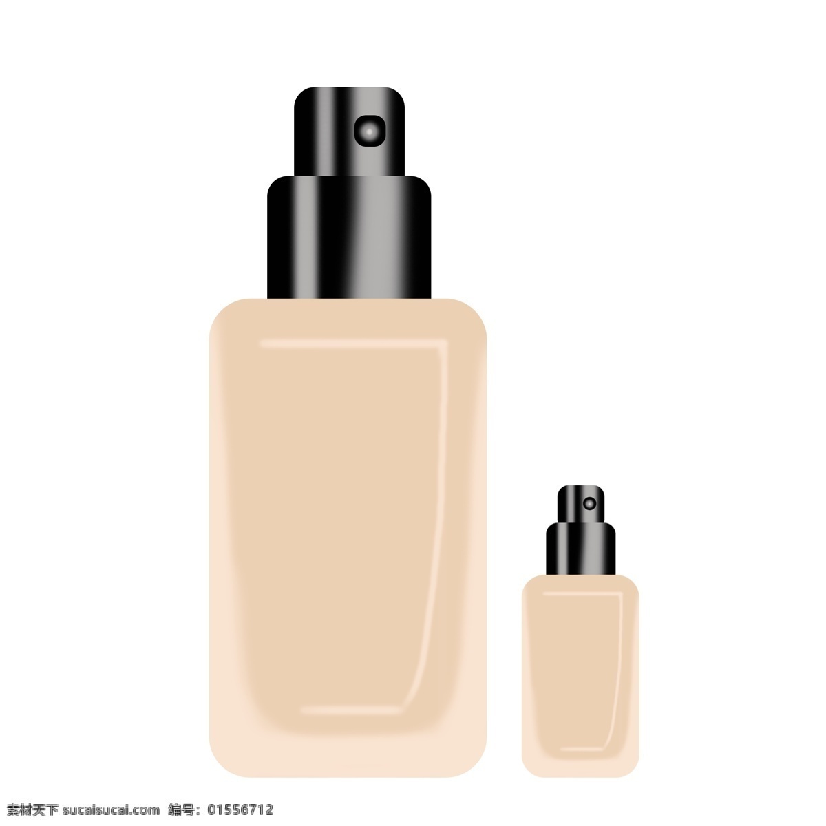 手绘 化妆品 瓶子 商用 元素 插画设计 硬瓶