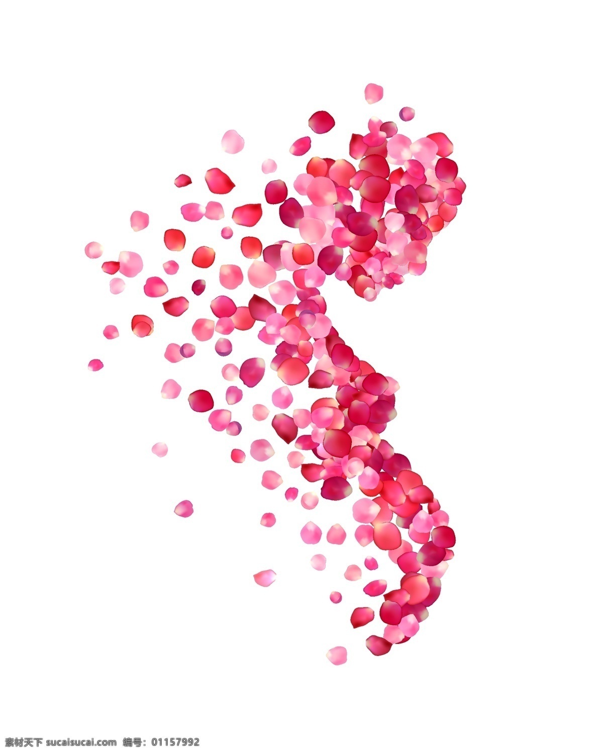 花瓣 组成 女人 矢量 海报 设计素材 低头 玫瑰 粉色 手绘 卡通 水彩 插画 创意 婚礼 爱情 装饰