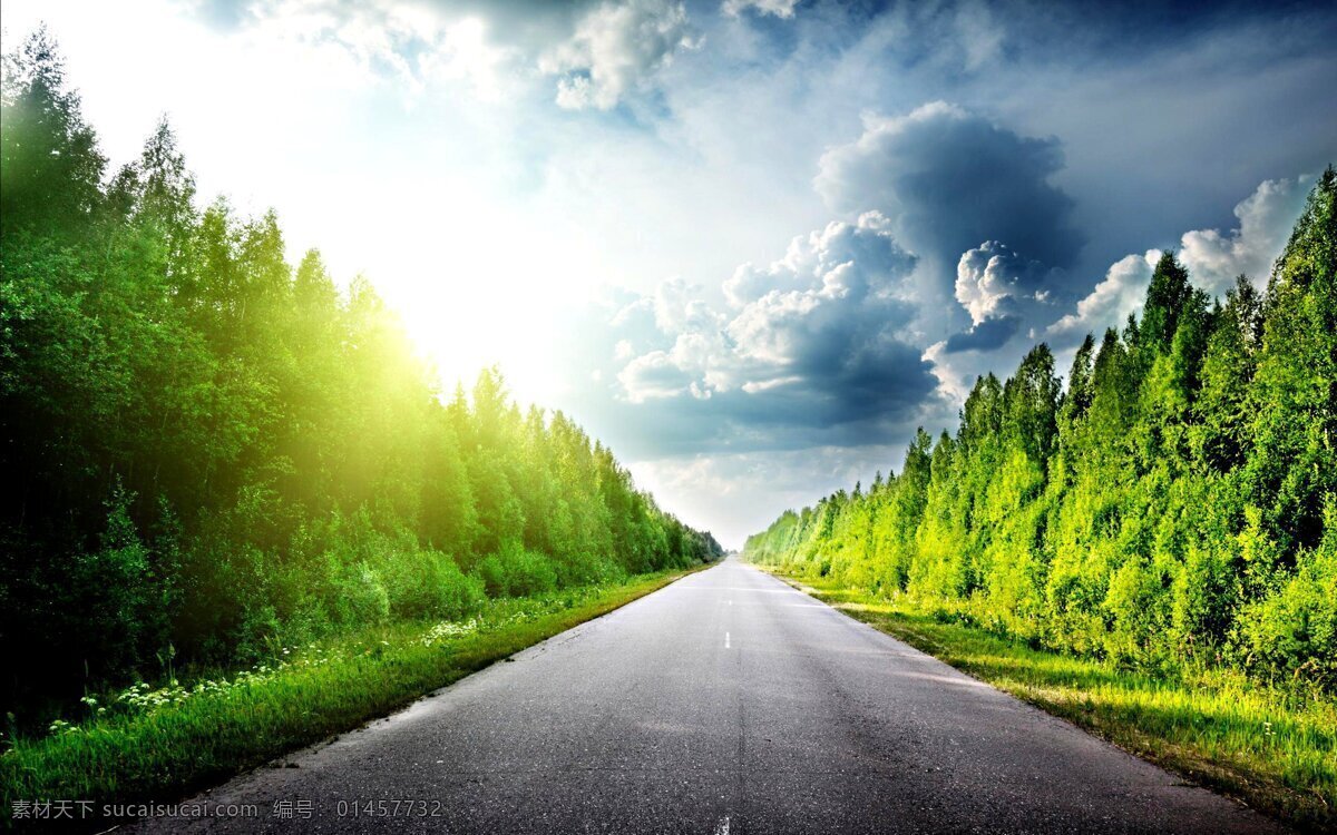 前进中的路 背景 壁纸 道路 日出 云朵 天空 树木 路 公路 自然风景 旅游摄影