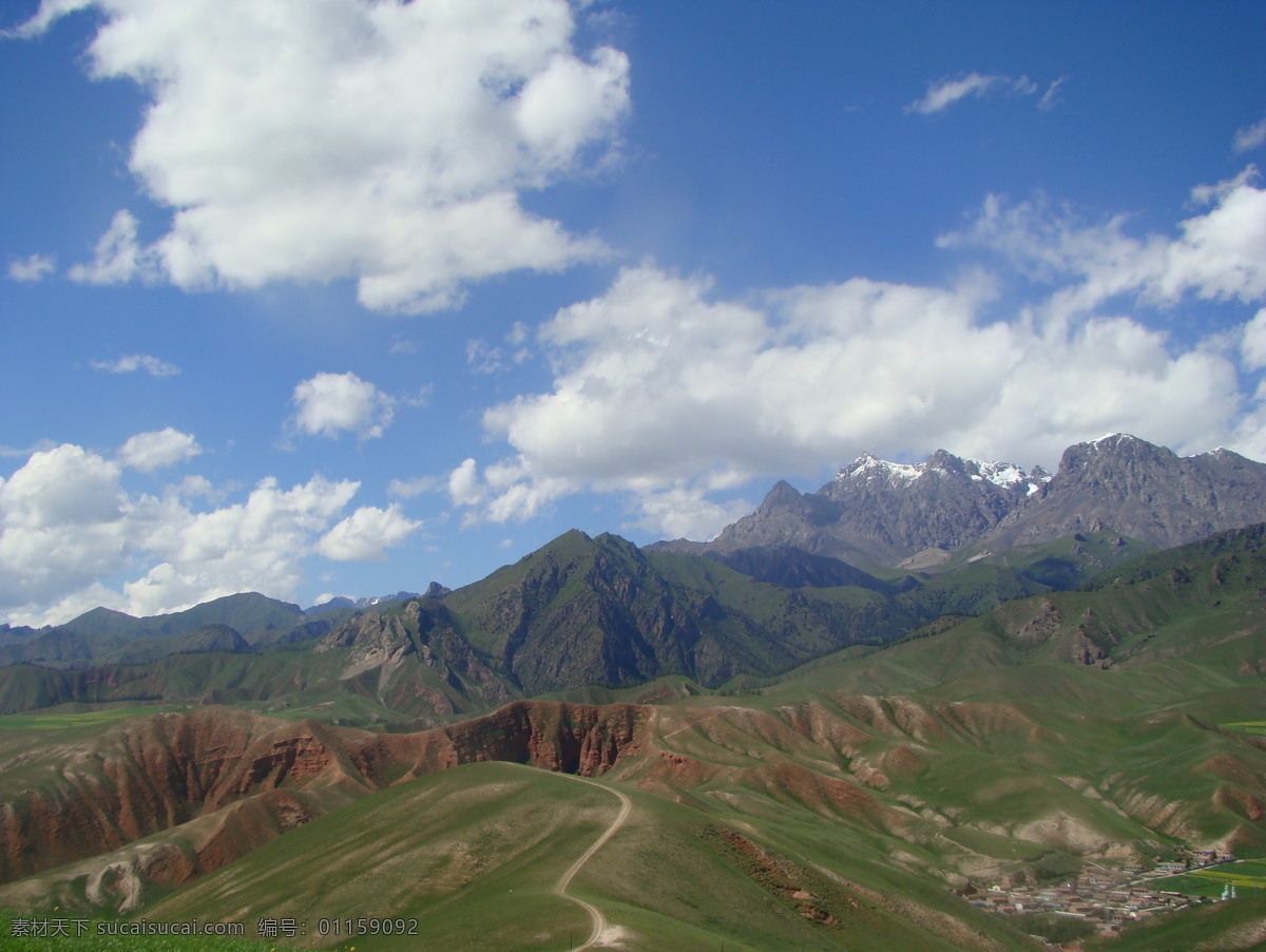 大美青海 青海 祁连山 卓尔山 雪山 草原 旅游摄影 自然风景