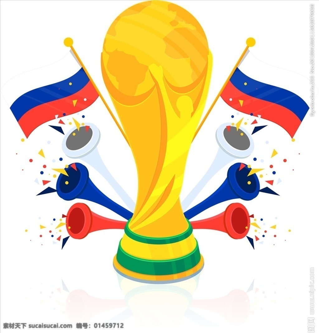 世界杯标志 俄罗斯世界杯 标志 足球杯标志 标志图标 广告 logo设计