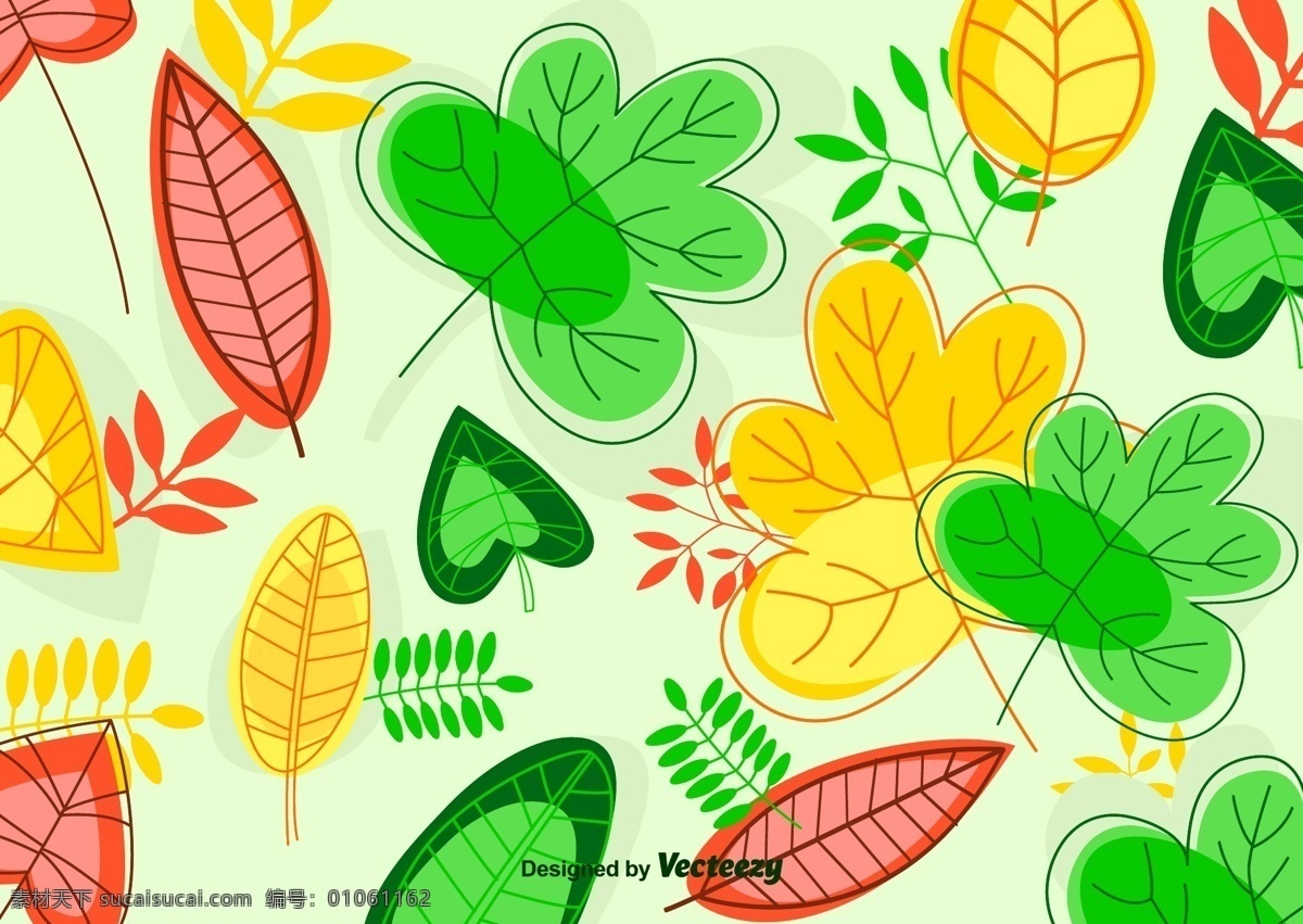 树叶背景矢量 背景 性质 叶 图案 秋天 季节 无缝 植物 秋季 树叶 壁纸 花卉 森林 春天 叶叶的背景