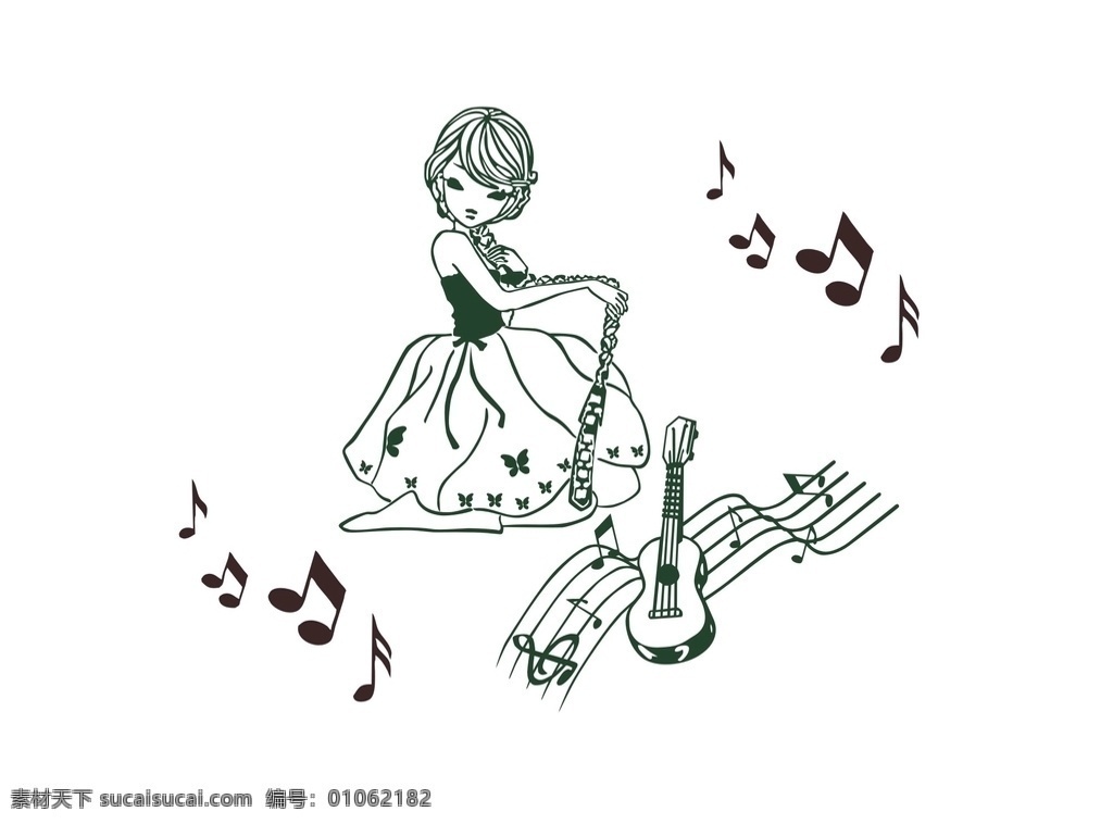 卡通音符 硅藻泥 卡通 音符 室内广告设计