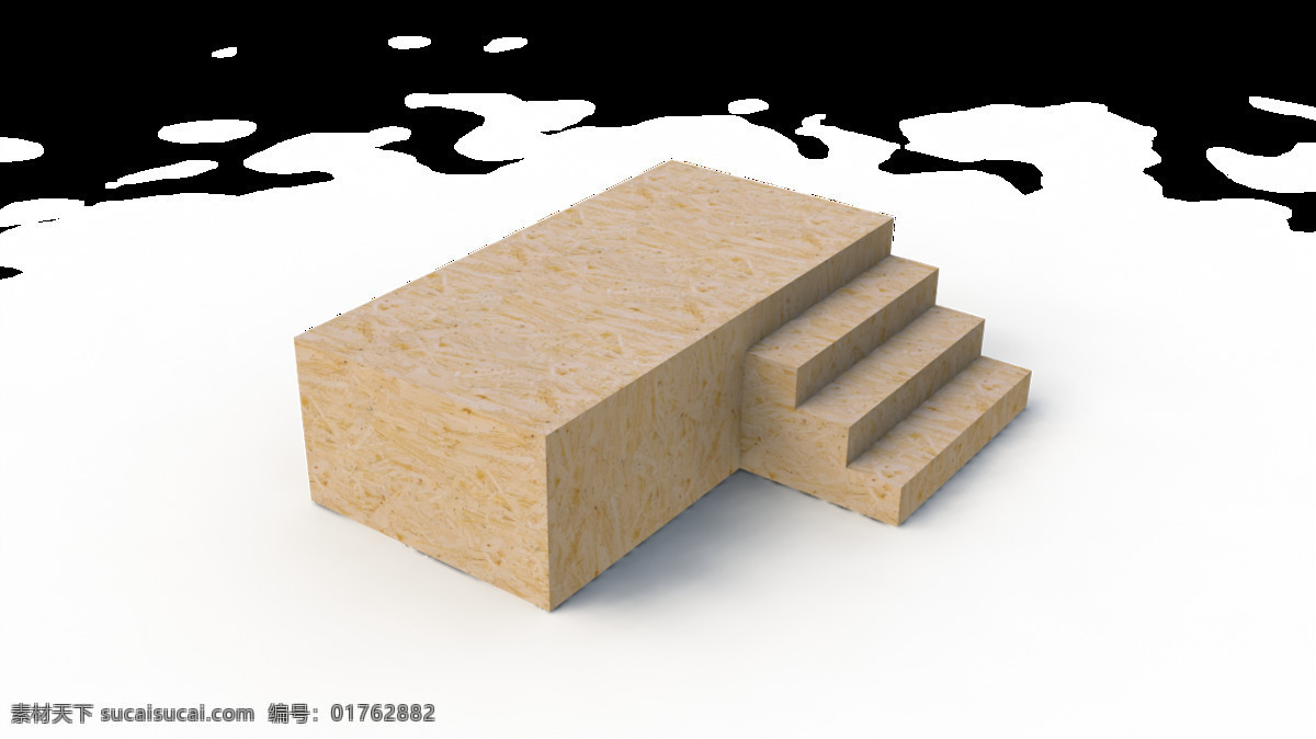 可变 大小 podest 楼梯 木 osb板 板 3d模型素材 建筑模型