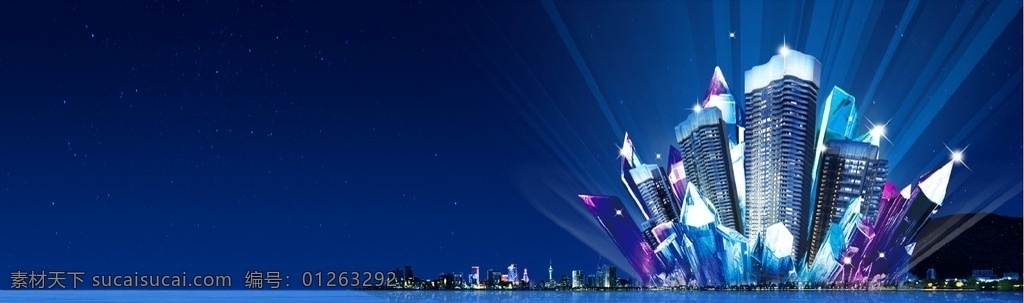 城市 户外 结晶 水晶石 夜景水晶城市 炫彩 霓虹