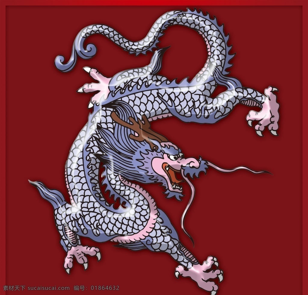 龙 龙纹 中国龙 立体龙 立体龙纹 龙图腾 龙腾 传统 古典 中华 分层龙纹 分层