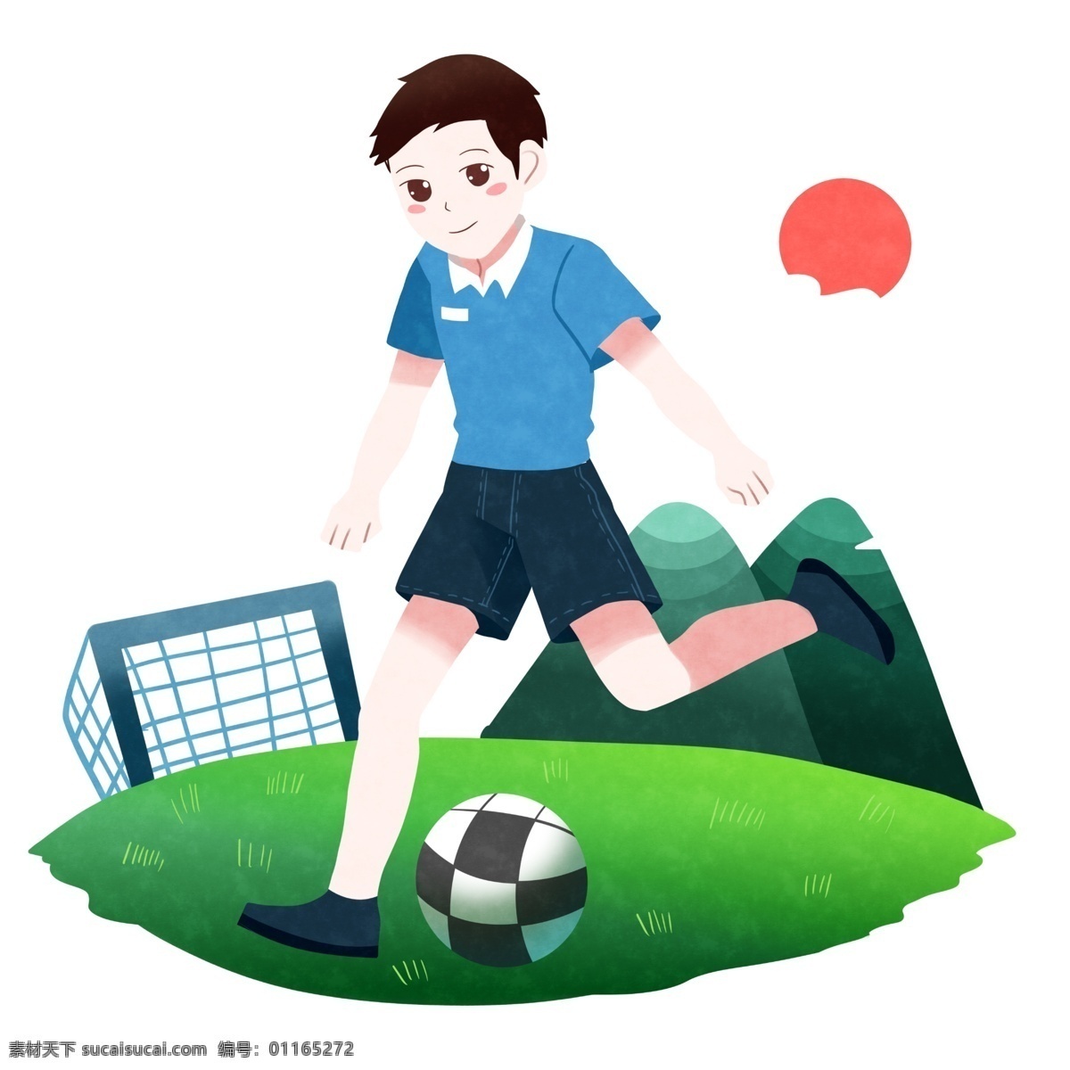 踢 足球 健身 运动 踢足球运动 运动插画 健身运动 卡通的插画 锻炼身体 体育运动 比赛