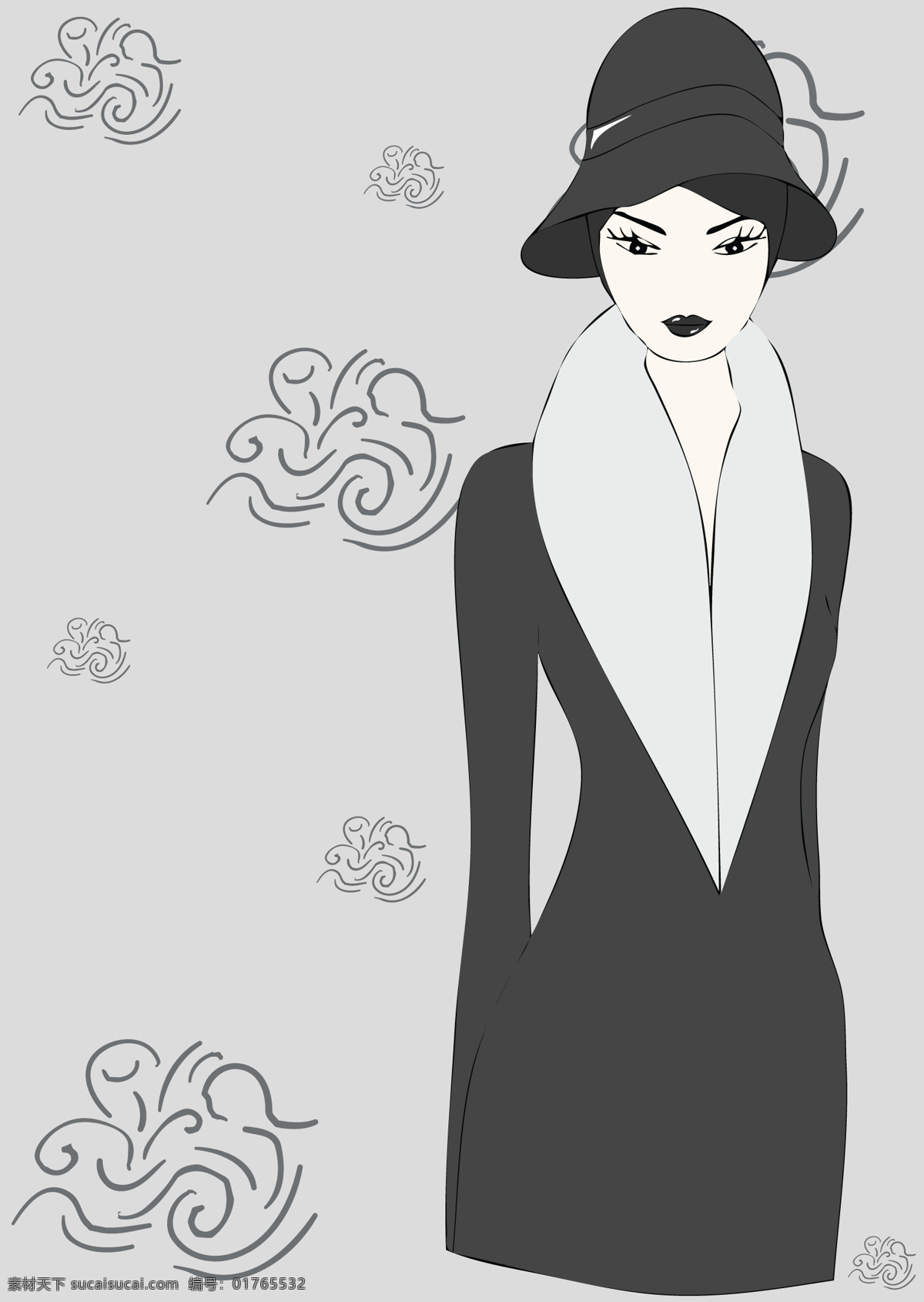 插画 美女图片 插画美女 动漫动画 动漫人物 美女 艺术画 设计素材 模板下载 插画集