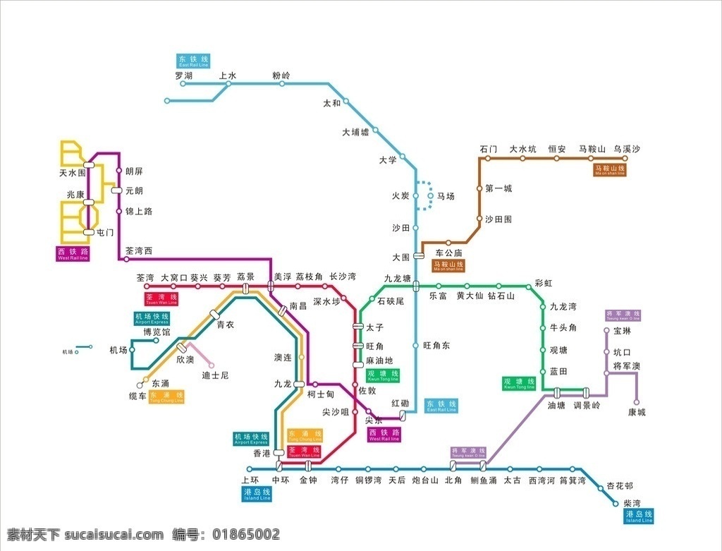 港铁路线图 香港地铁路线 香港地铁 香港 路线图 地铁路线图 矢量 地铁 生活百科