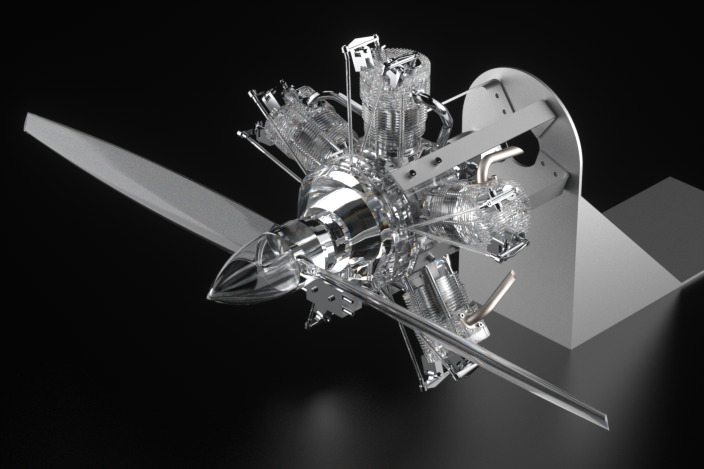 福雷斯特 爱德华兹 径向 引擎 proe 发动机 模型 keyshotrendering 3d模型素材 建筑模型