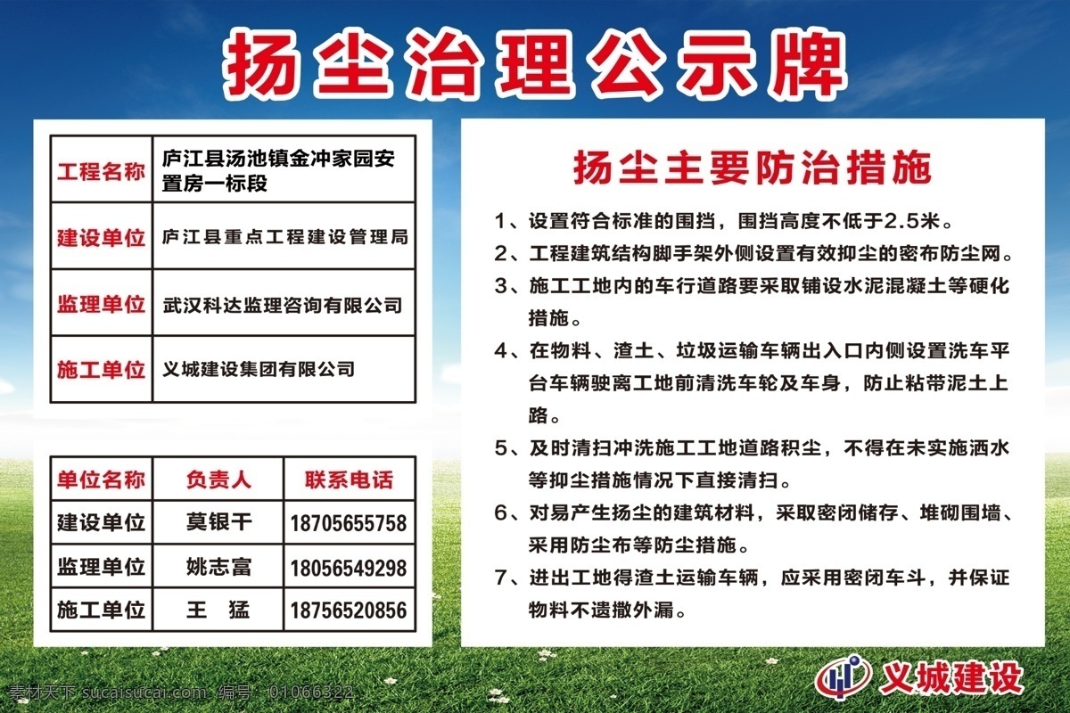 扬尘治理牌 扬尘治理 扬尘 工地扬尘 工地 公示牌 扬尘公示牌 分层