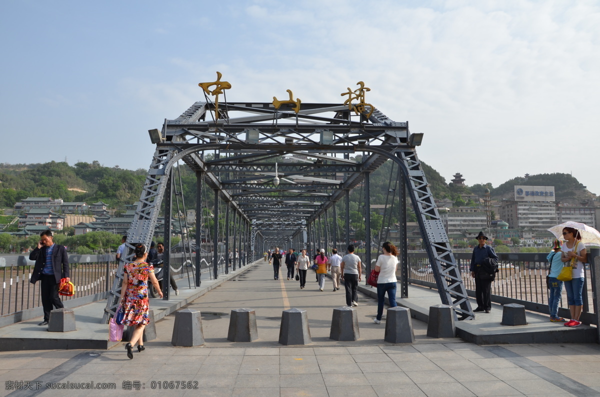 中山桥 黄河 黄河铁桥 兰州 兰州旅游 铁桥 兰州风景 自然景观 风景名胜