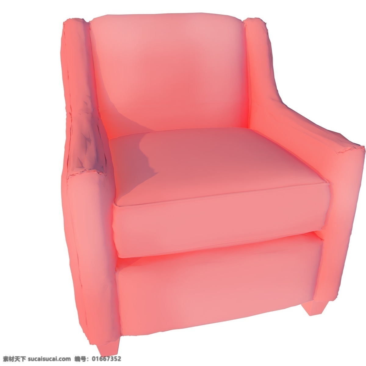 单人 粉色 立体 沙发 软座 粉色系 单人沙发