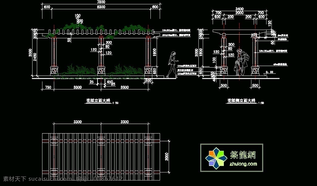 古建筑 花架 方案 cad 图纸 平面图 装修 装饰 施工图 室内设计 廊架 景观 长廊 棚架 凉亭 重檐 古堡 仿古 古典 古庙 八角亭 古塔 水榭 牌楼 建筑设计 环境设计 源文件 dwg