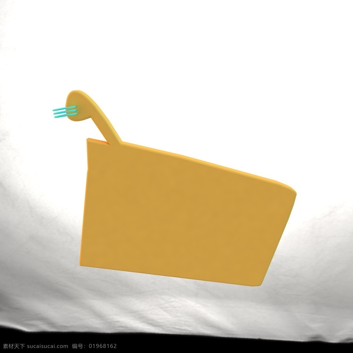 立体 创意 c4d 便签 装饰 白色 环形 黄色 板子 黄色装饰 立体装饰 创意便签