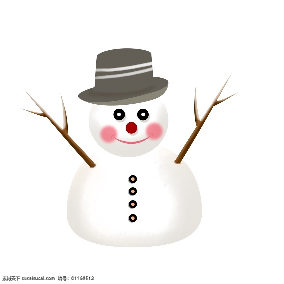 卡通 戴帽子 小雪 人 商用 元素 插画 冬天 冬季 创意设计 雪人 帽子