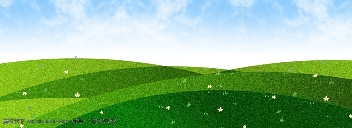 清新 草地 banner 背景 图 草坪 背景图 蓝天 绿色 场景