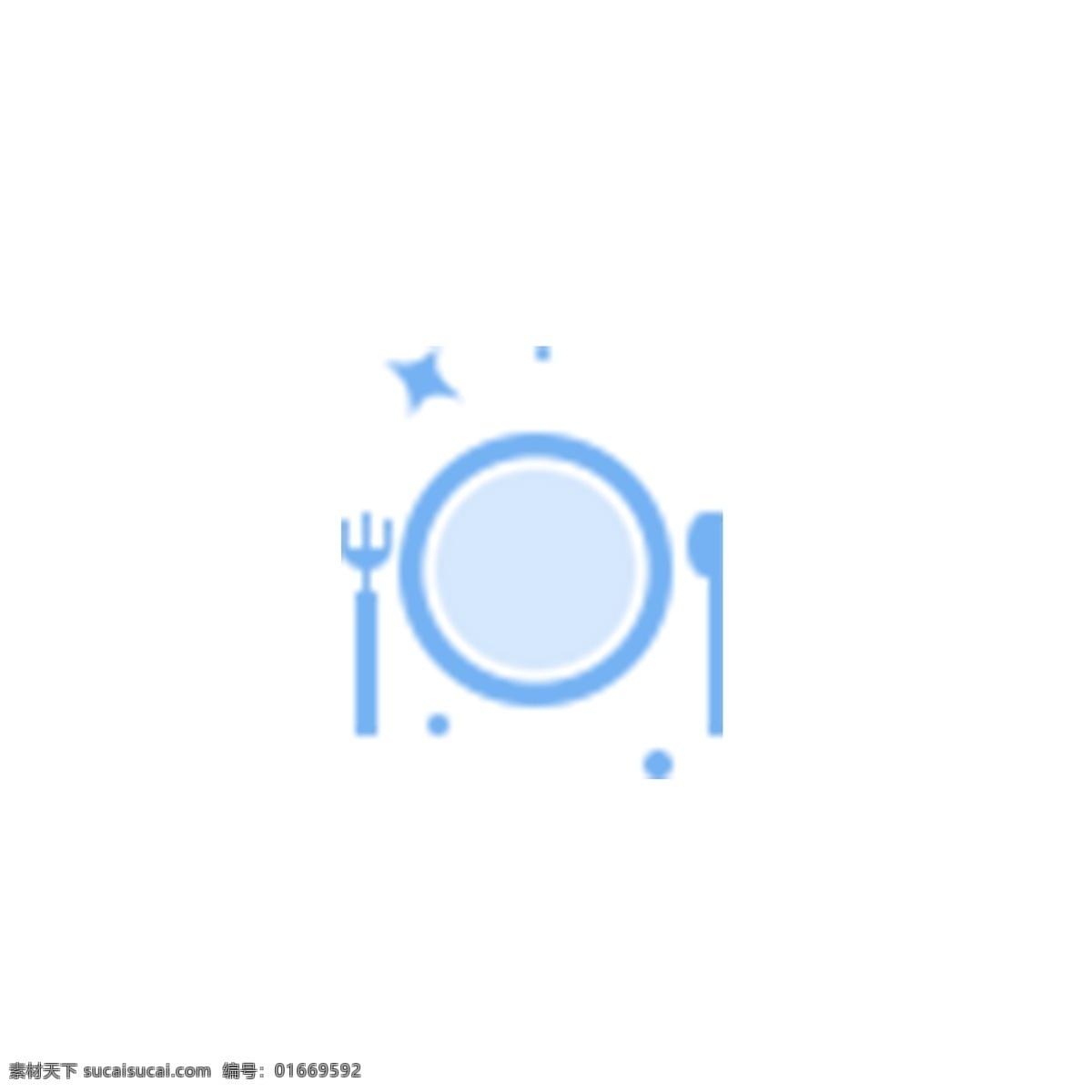 卡通 蓝色 餐具 免 抠 图 蓝色美食图标 ui应用图标 美食图标 餐具图案 网页图标 卡通图案 免抠图