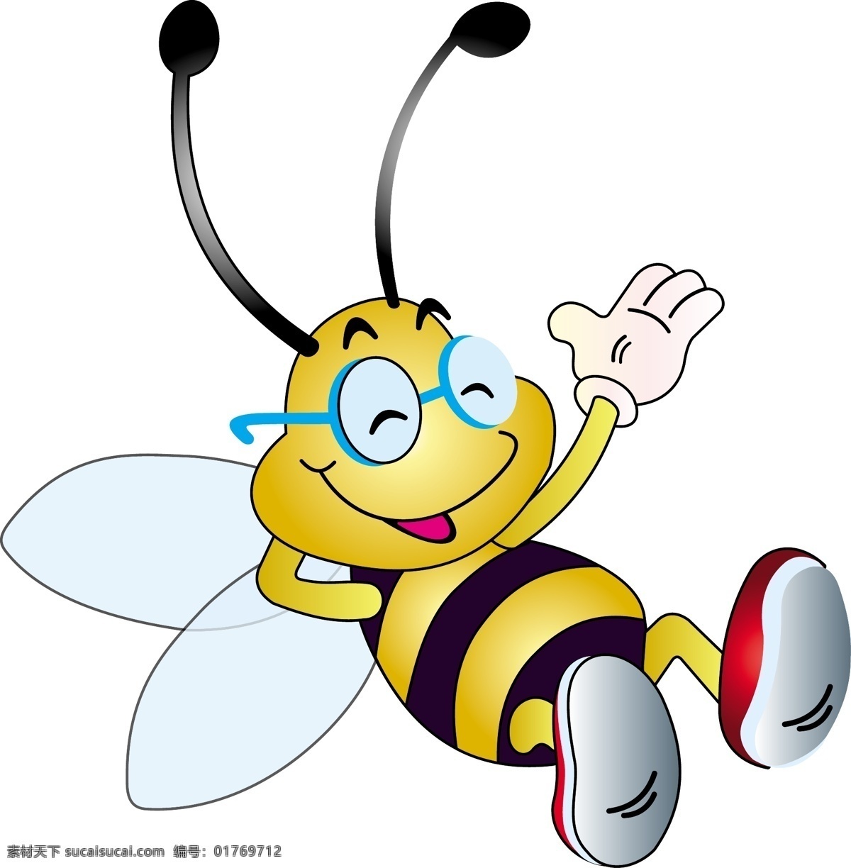 卡通 卡通蜜蜂 昆虫 蜜蜂 其他矢量 生物世界 矢量素材 矢量图库 矢量 模板下载 其他矢量图