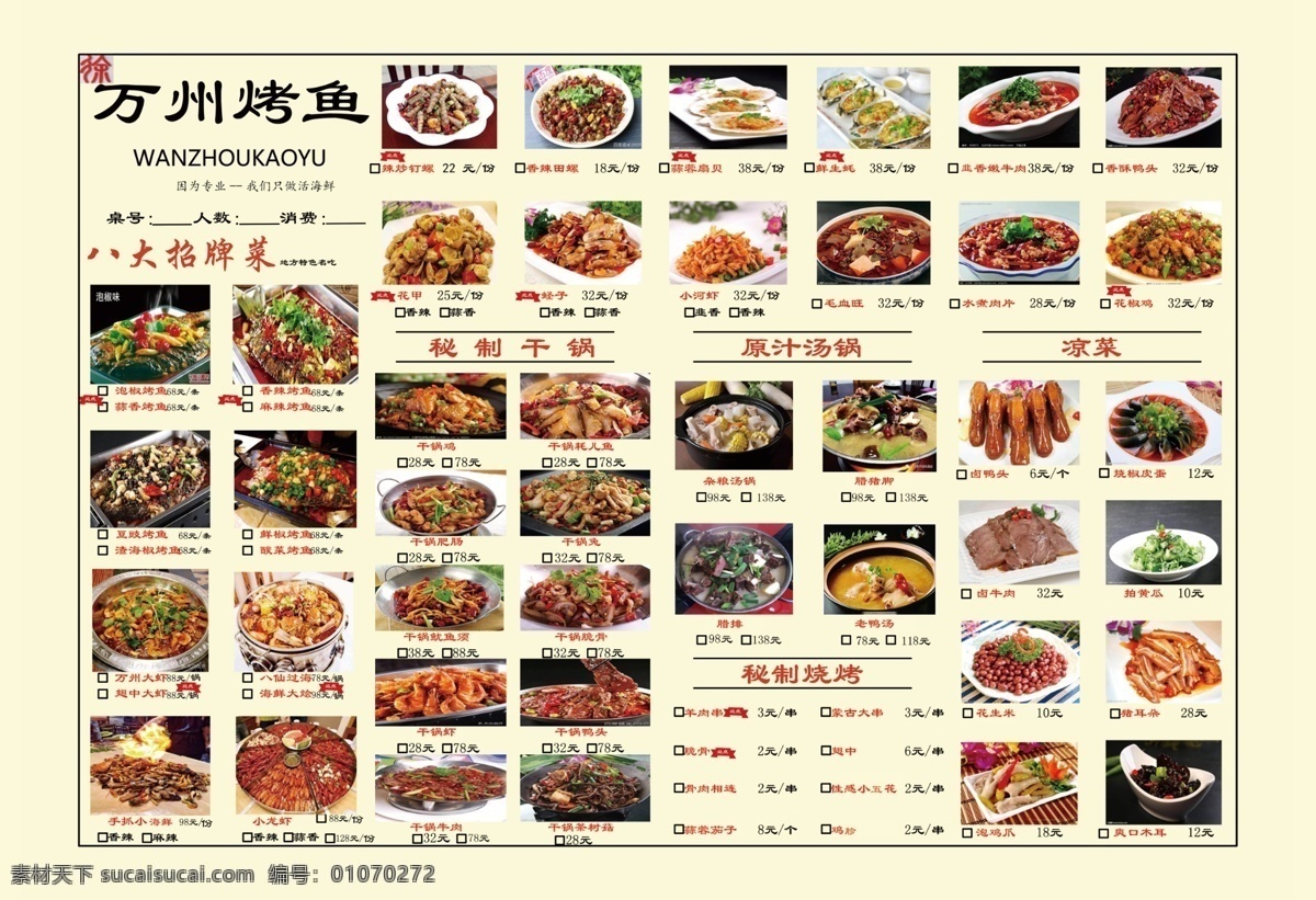 烤鱼 干锅 炒菜 凉菜 秘方 分层
