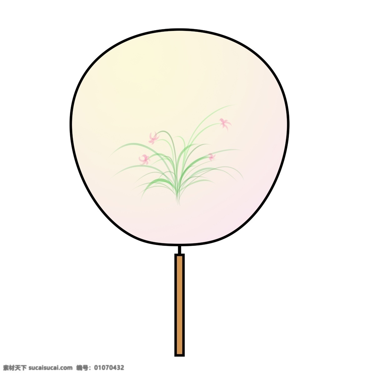立体夏季扇子 夏季 扇子 水墨