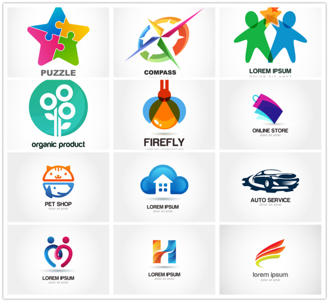彩色logo 个性创意标志 标志图形 logo设计 创意 logo 图形 标志设计 商标设计 企业logo 公司logo 行业标志 标志图标 白色