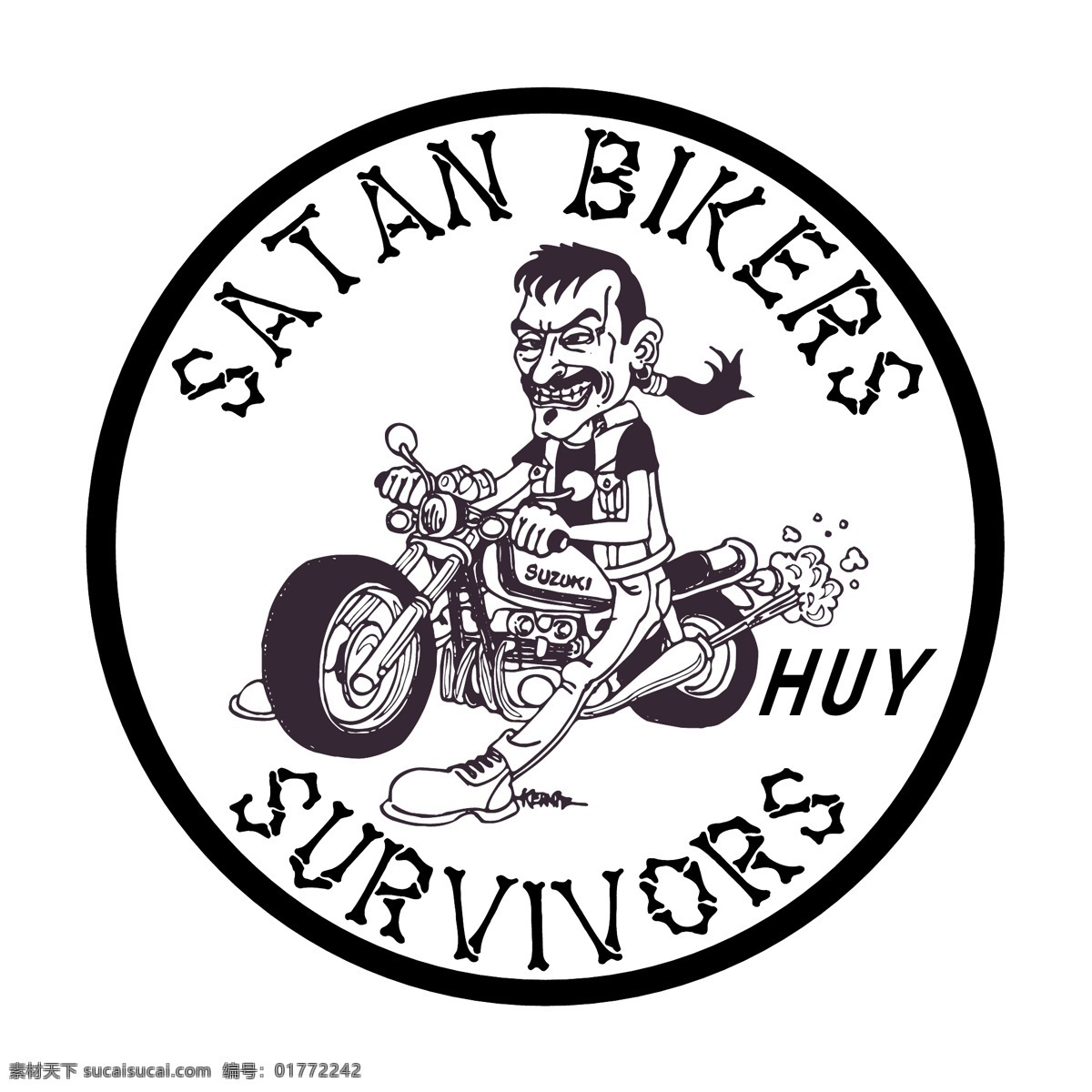 撒旦 自行车 骑 标志 标识为免费 psd源文件 logo设计