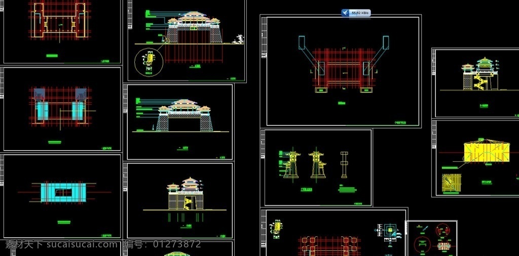 仿古 城门 建筑 施工图 cad dwg 图纸 平面图 装修 装饰 室内设计 古建筑 廊架 景观 长廊 花架 棚架 凉亭 重檐 古堡 古典 古庙 八角亭 古塔 水榭 牌楼 仿古建筑 图 建筑设计 环境设计 源文件