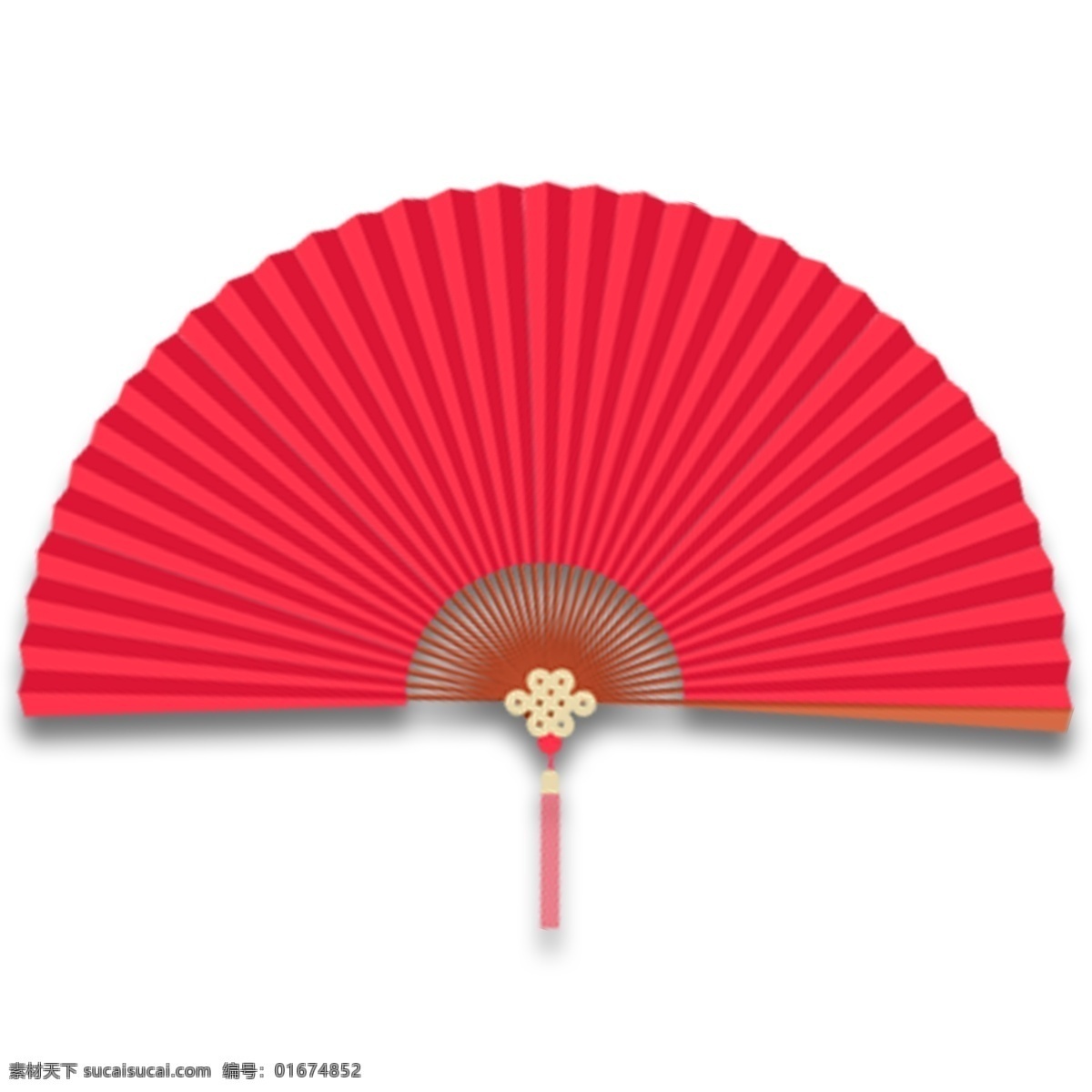 红色 扇子 装饰 创意 中国风 装饰素材