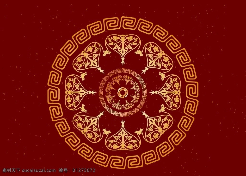 红 金色 花纹 图案 红色 回纹 花边 底色 底纹边框 花边花纹