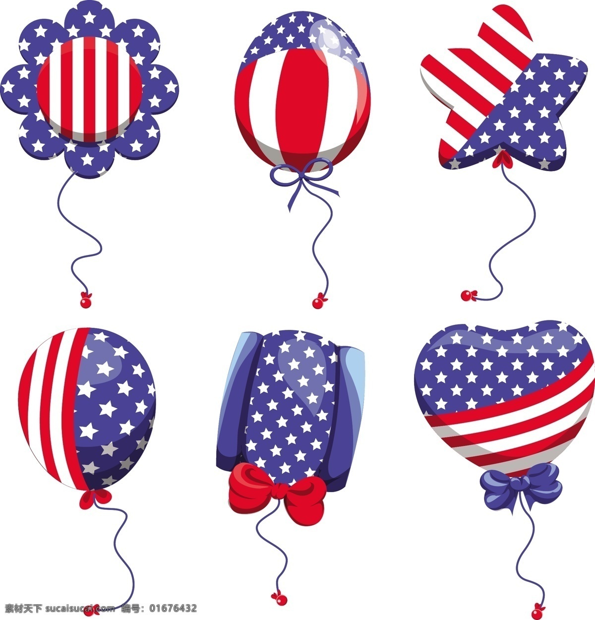 气球 系列 美国 国旗 颜色 庆祝 节日 传统 选举 英国