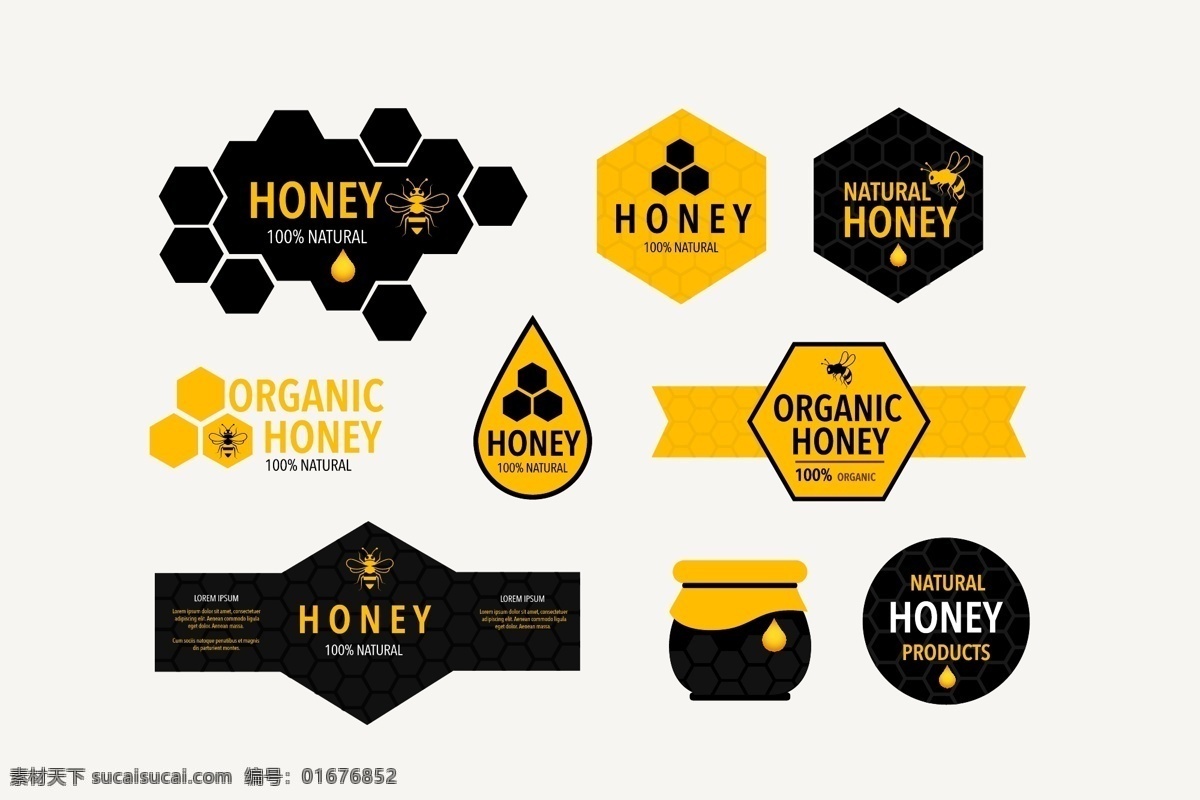 蜂蜜标签 标签 蜂蜜 图标 背景 蜂蜜素材 logo 标志图标 其他图标