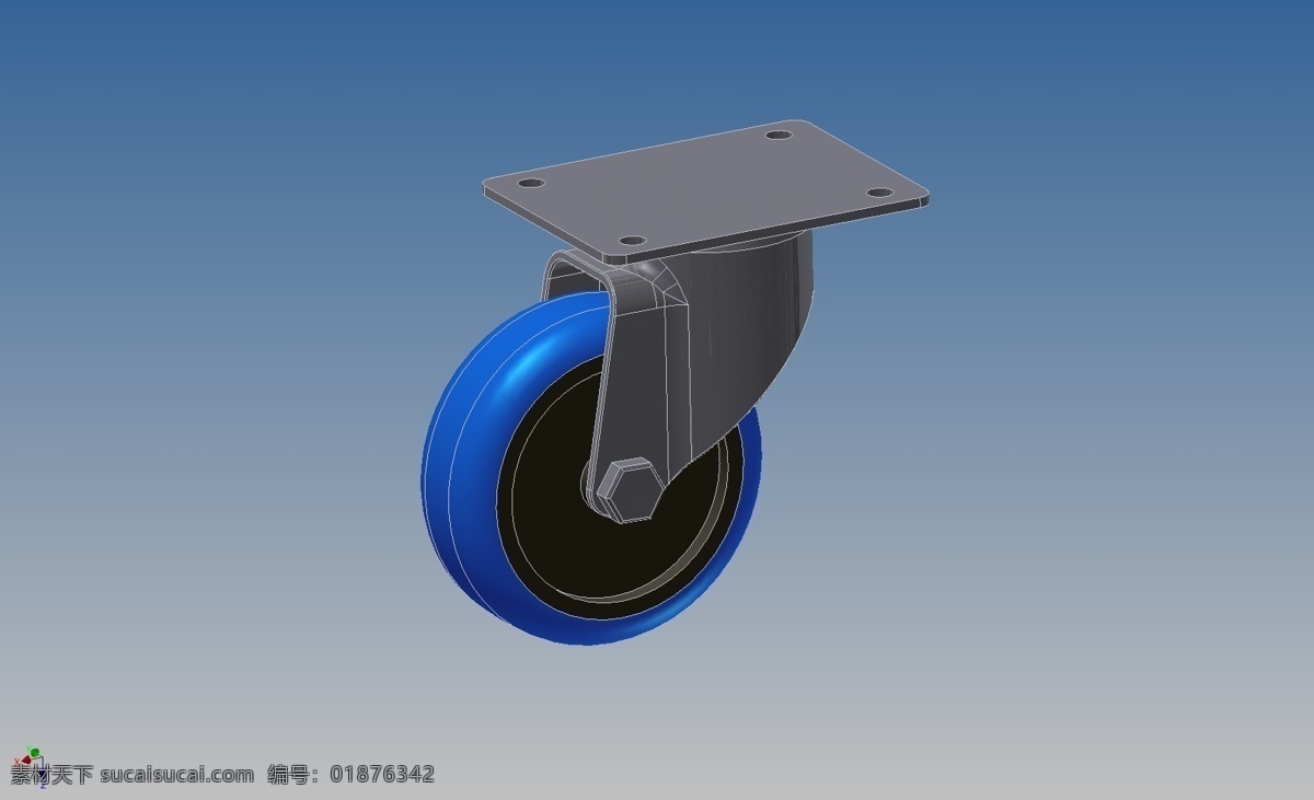 mm 蓖麻 轮 手推车 脚轮 3d模型素材 家具模型