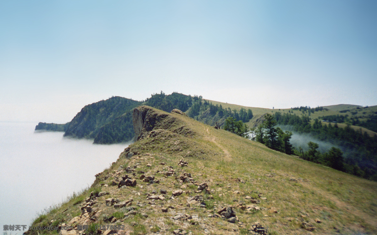 山崖免费下载 山水风景 山崖 摄影图 树 云 自然景观 家居装饰素材 山水风景画