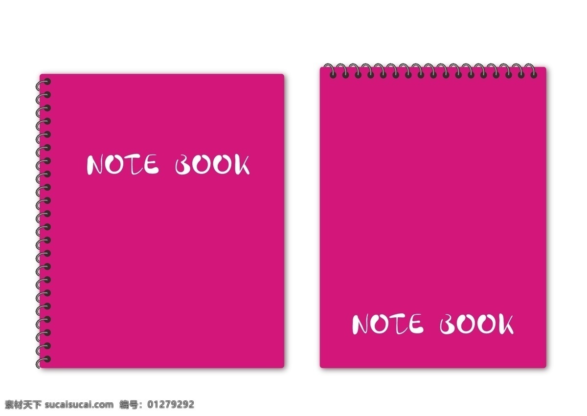 线圈本效果图 矢量 线圈本 效果图 notebook 本子 矢量图 画册设计