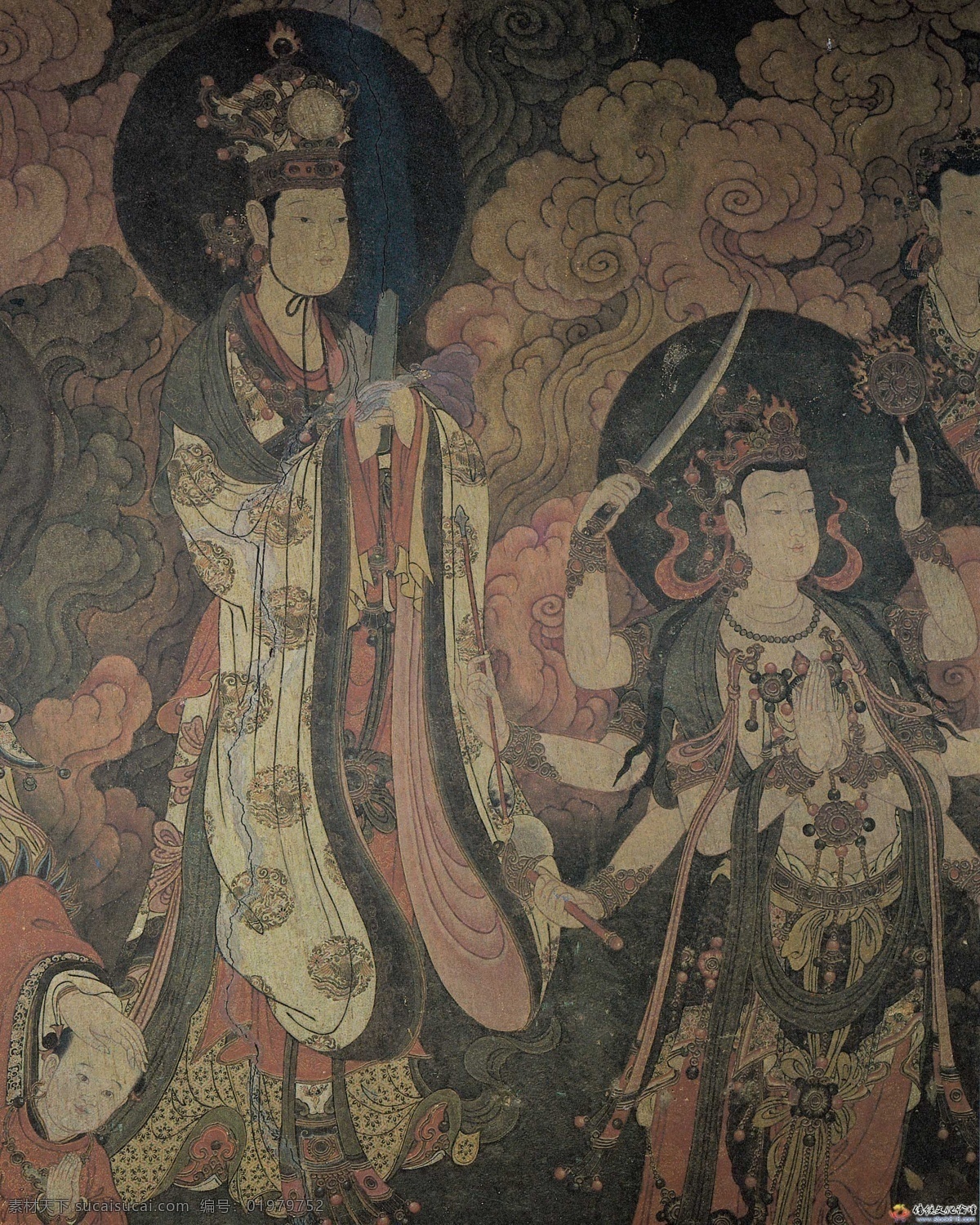 法海 寺 壁画 设计素材 中国古典 壁画世界 书画美术 黑色