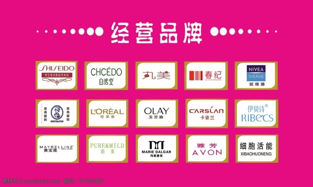 分层 vip会员卡 春季 化妆品标志 化妆品名片 化妆品品牌 卡姿兰 美宝莲 妮维雅 伊贝诗 丸美 资生堂 自然堂 欧莱雅 曼秀雷敦 源文件 名片卡 其他名片