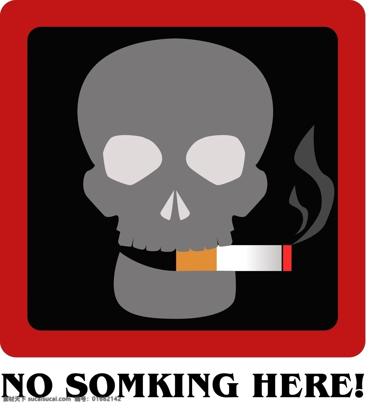 世界 禁烟 日 图标 矢量图 世界禁烟日 红黑 方形 矢量 骷髅 朋克 香烟 死亡 禁烟图标 请勿吸烟 方形标识