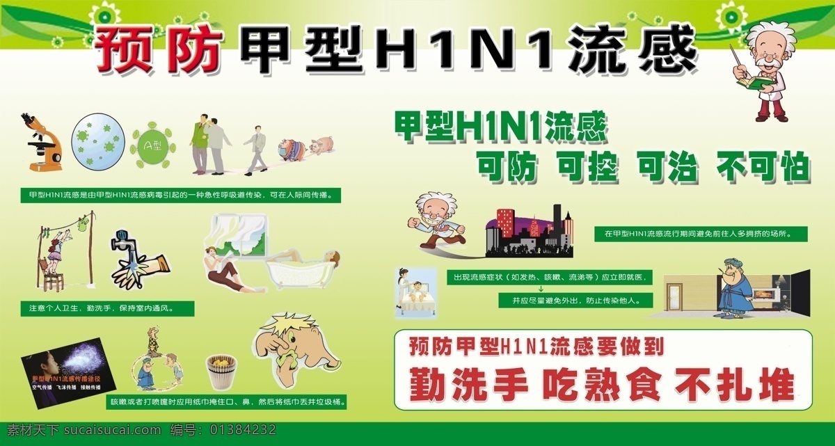 展板 h1n1 广告设计模板 流感 源文件 甲型 海报 其他海报设计