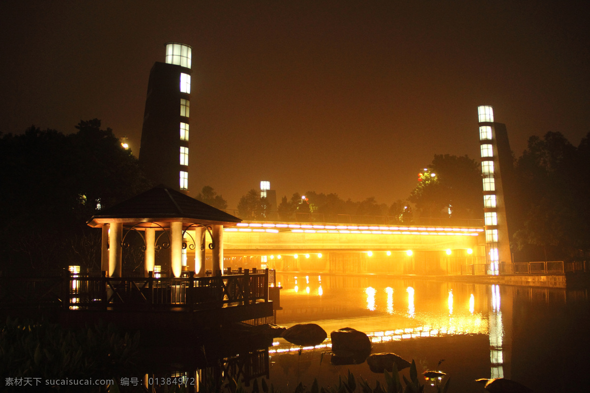 灯光 风景 公园 公园风景 建筑园林 树木 夜景 千 灯 湖 千灯湖公园 自然风景 公园夜景 公园一角 园林建筑 家居装饰素材 灯饰素材