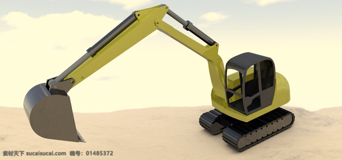 小型 挖掘机 jcb jcb卡 3d模型素材 其他3d模型