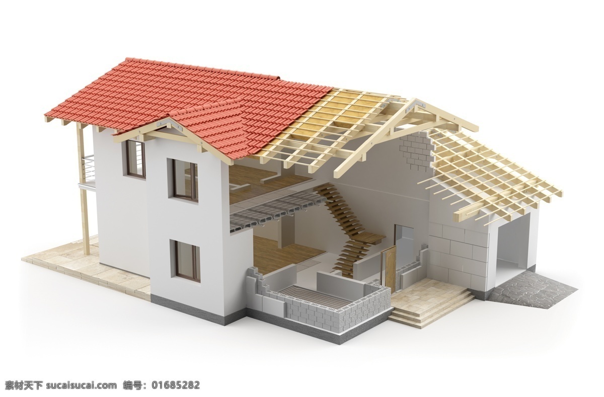 卡通 房子 模型 卡通房子 房子模型 房子素材 建筑设计 环境家居